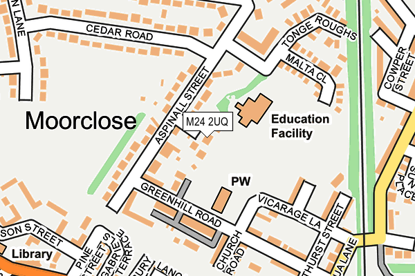 M24 2UQ map - OS OpenMap – Local (Ordnance Survey)