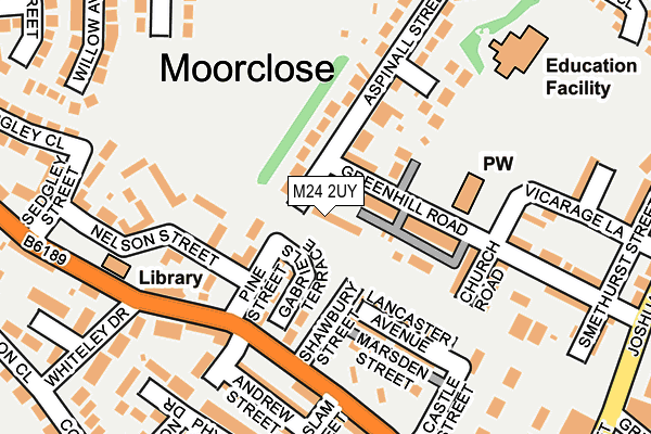 M24 2UY map - OS OpenMap – Local (Ordnance Survey)