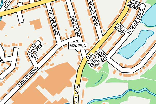 M24 2WA map - OS OpenMap – Local (Ordnance Survey)