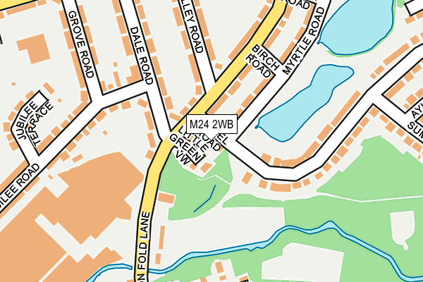 M24 2WB map - OS OpenMap – Local (Ordnance Survey)