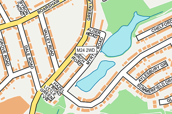 M24 2WD map - OS OpenMap – Local (Ordnance Survey)