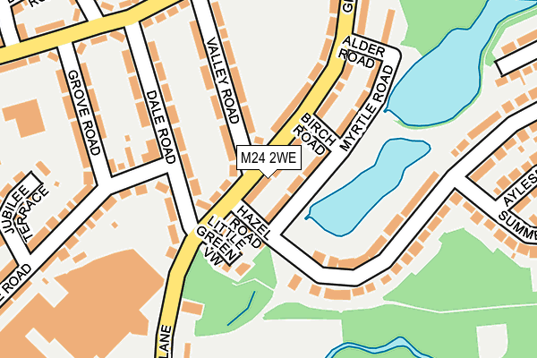 M24 2WE map - OS OpenMap – Local (Ordnance Survey)