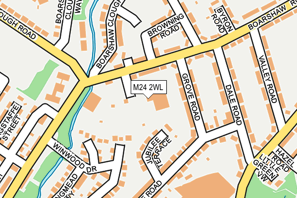 M24 2WL map - OS OpenMap – Local (Ordnance Survey)