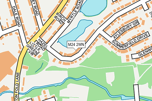 M24 2WN map - OS OpenMap – Local (Ordnance Survey)