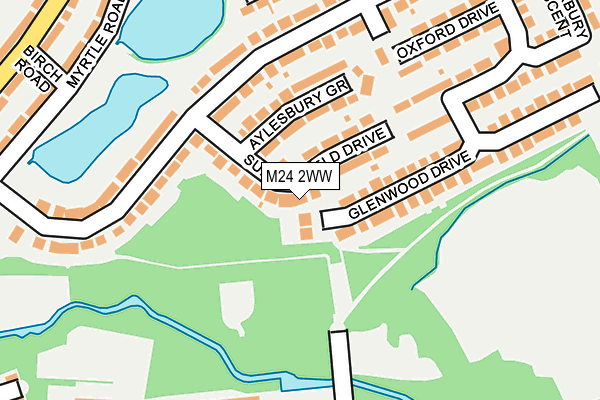 M24 2WW map - OS OpenMap – Local (Ordnance Survey)