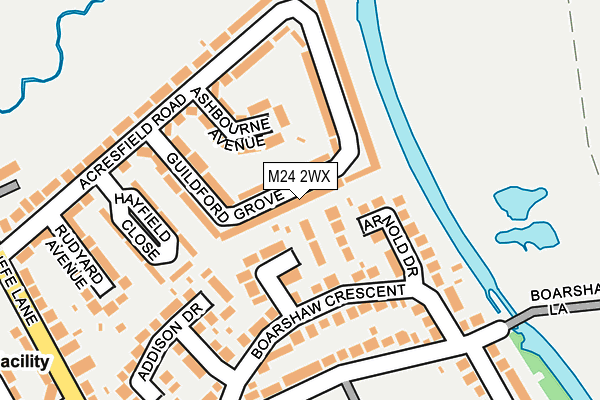 M24 2WX map - OS OpenMap – Local (Ordnance Survey)