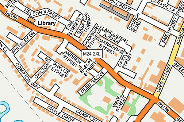 M24 2XL map - OS OpenMap – Local (Ordnance Survey)