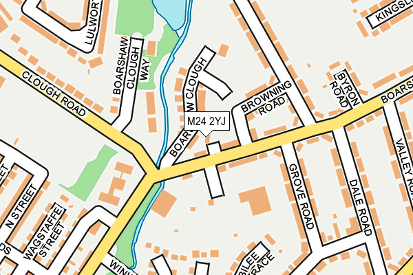 M24 2YJ map - OS OpenMap – Local (Ordnance Survey)