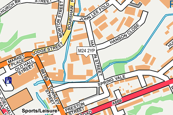 M24 2YP map - OS OpenMap – Local (Ordnance Survey)