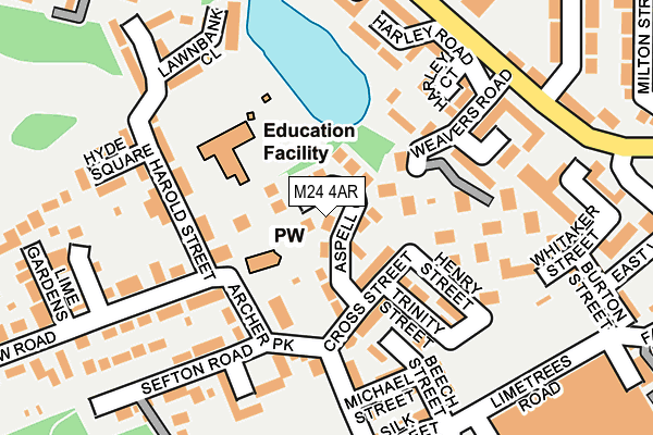 M24 4AR map - OS OpenMap – Local (Ordnance Survey)