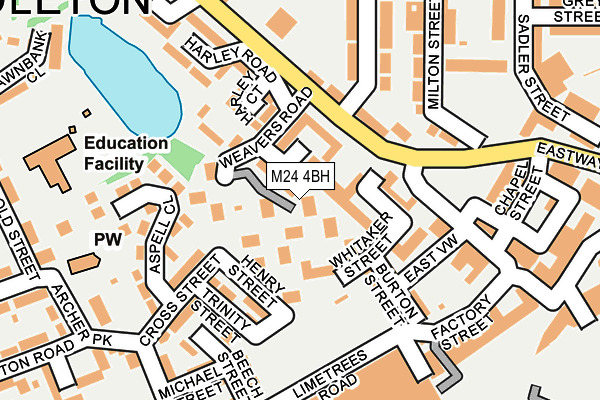 M24 4BH map - OS OpenMap – Local (Ordnance Survey)