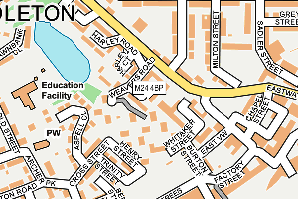 M24 4BP map - OS OpenMap – Local (Ordnance Survey)
