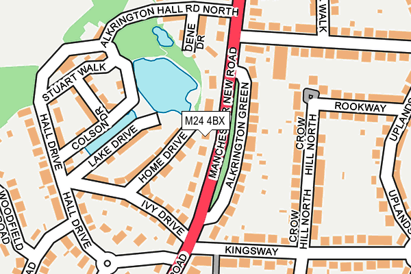 M24 4BX map - OS OpenMap – Local (Ordnance Survey)