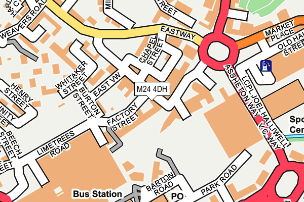 M24 4DH map - OS OpenMap – Local (Ordnance Survey)