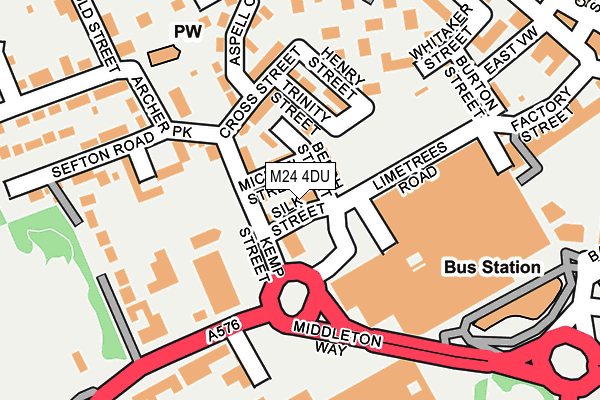 M24 4DU map - OS OpenMap – Local (Ordnance Survey)