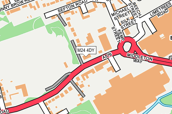 M24 4DY map - OS OpenMap – Local (Ordnance Survey)
