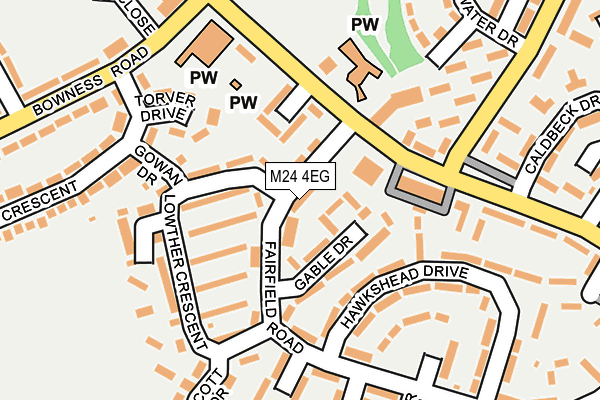 M24 4EG map - OS OpenMap – Local (Ordnance Survey)