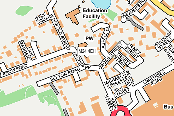 M24 4EH map - OS OpenMap – Local (Ordnance Survey)