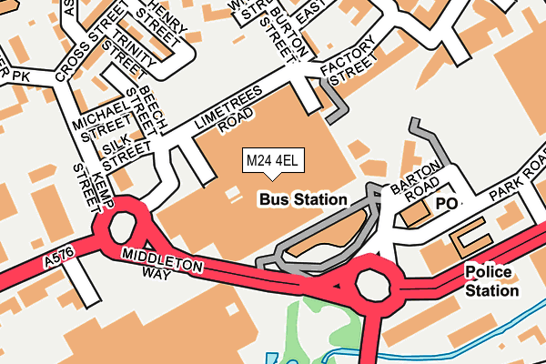 M24 4EL map - OS OpenMap – Local (Ordnance Survey)