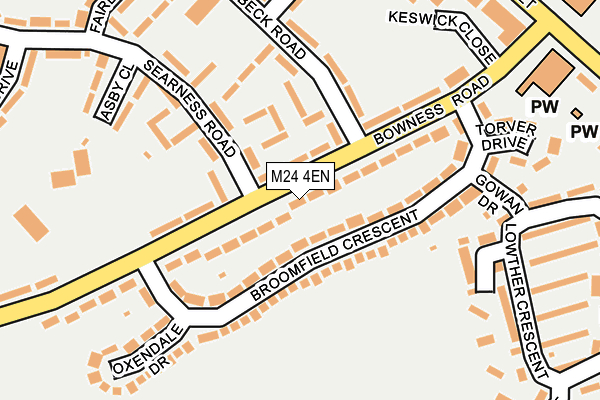 M24 4EN map - OS OpenMap – Local (Ordnance Survey)