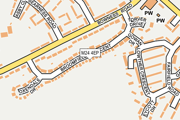 M24 4EP map - OS OpenMap – Local (Ordnance Survey)