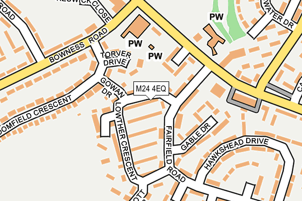 M24 4EQ map - OS OpenMap – Local (Ordnance Survey)