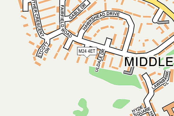 M24 4ET map - OS OpenMap – Local (Ordnance Survey)