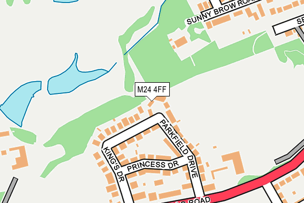 M24 4FF map - OS OpenMap – Local (Ordnance Survey)