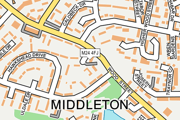 M24 4FJ map - OS OpenMap – Local (Ordnance Survey)