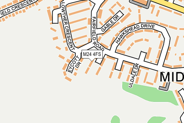 M24 4FS map - OS OpenMap – Local (Ordnance Survey)