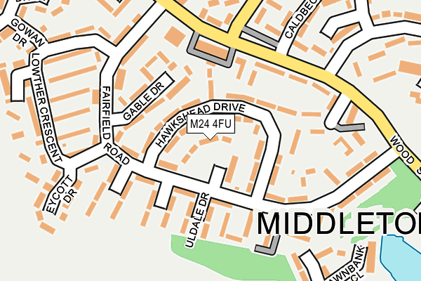 M24 4FU map - OS OpenMap – Local (Ordnance Survey)