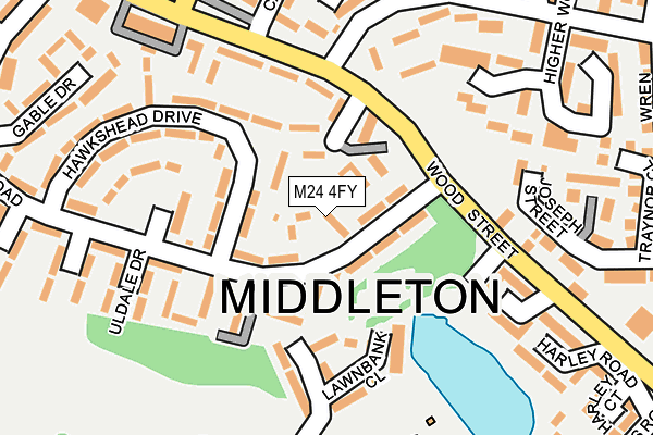 M24 4FY map - OS OpenMap – Local (Ordnance Survey)