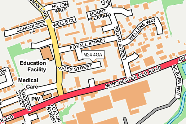 M24 4GA map - OS OpenMap – Local (Ordnance Survey)