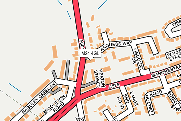 M24 4GL map - OS OpenMap – Local (Ordnance Survey)