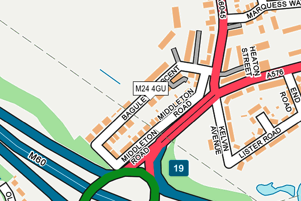 M24 4GU map - OS OpenMap – Local (Ordnance Survey)