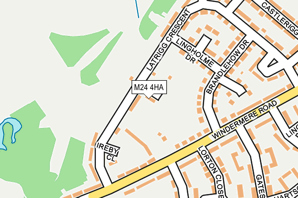 M24 4HA map - OS OpenMap – Local (Ordnance Survey)