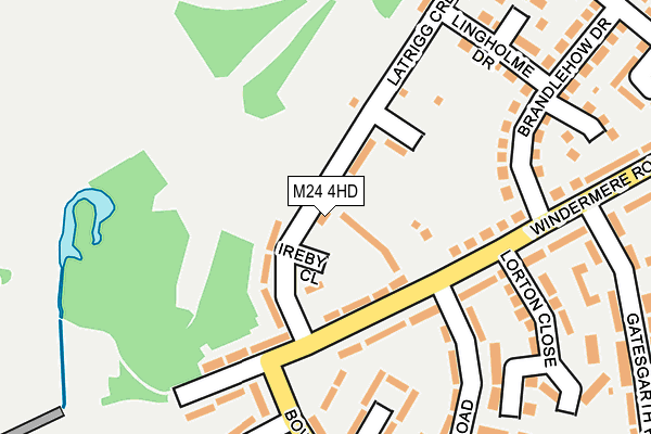 M24 4HD map - OS OpenMap – Local (Ordnance Survey)