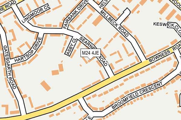 M24 4JE map - OS OpenMap – Local (Ordnance Survey)