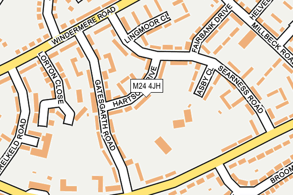 M24 4JH map - OS OpenMap – Local (Ordnance Survey)
