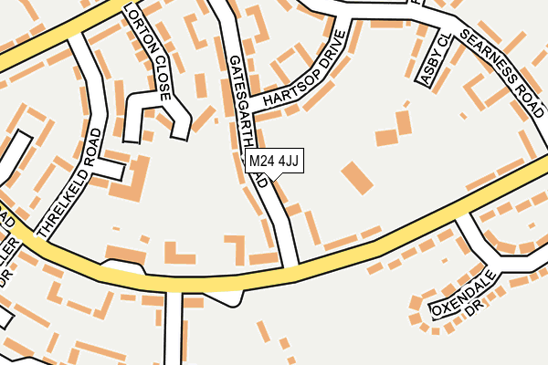 M24 4JJ map - OS OpenMap – Local (Ordnance Survey)