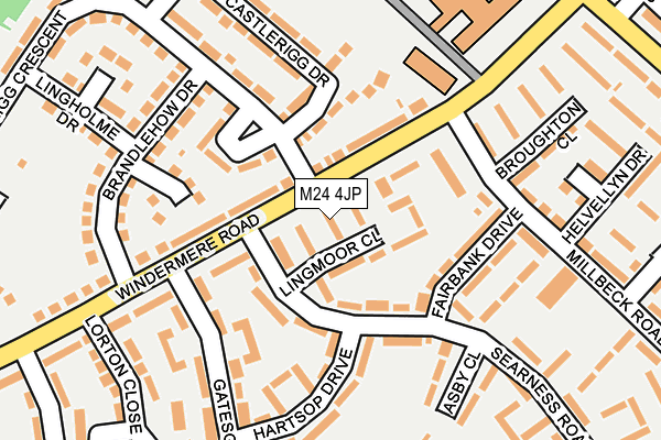 M24 4JP map - OS OpenMap – Local (Ordnance Survey)