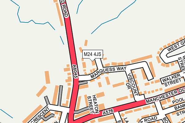 M24 4JS map - OS OpenMap – Local (Ordnance Survey)