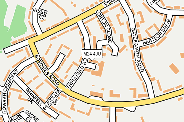 M24 4JU map - OS OpenMap – Local (Ordnance Survey)