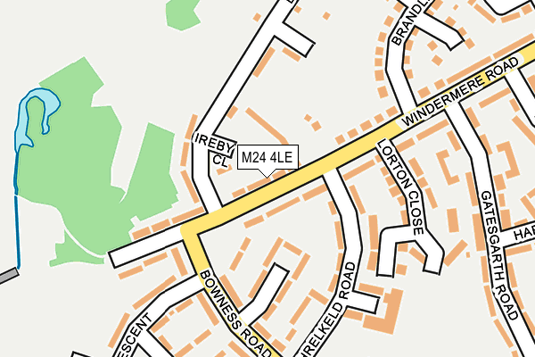 M24 4LE map - OS OpenMap – Local (Ordnance Survey)