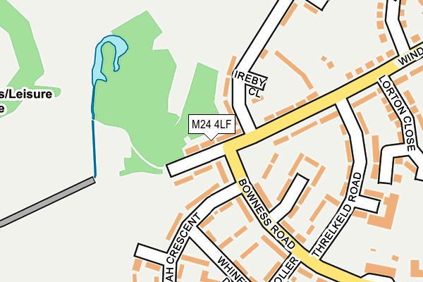 M24 4LF map - OS OpenMap – Local (Ordnance Survey)