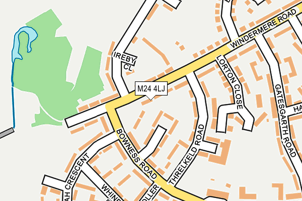 M24 4LJ map - OS OpenMap – Local (Ordnance Survey)