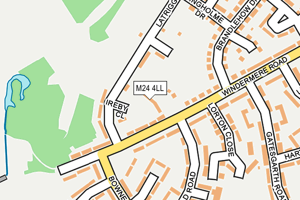 M24 4LL map - OS OpenMap – Local (Ordnance Survey)