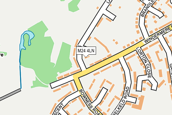 M24 4LN map - OS OpenMap – Local (Ordnance Survey)