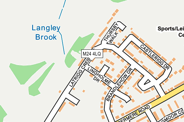 M24 4LQ map - OS OpenMap – Local (Ordnance Survey)