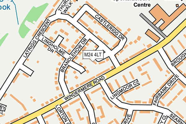 M24 4LT map - OS OpenMap – Local (Ordnance Survey)